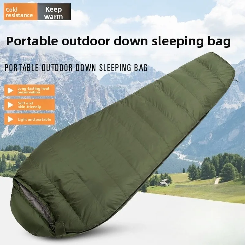 

Down Trekking Tourism and Camping Pack Outdoor Mountaineering Supplies Base Equipment Winter Ultralight Sleeping Bag Pole