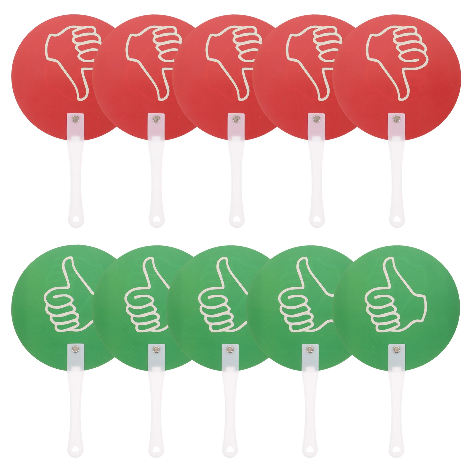 

5pcs Thumb Sign Paddles Classroom Voting Early Education Materials Plastic Teaching Accessories Reusable Student Engagement