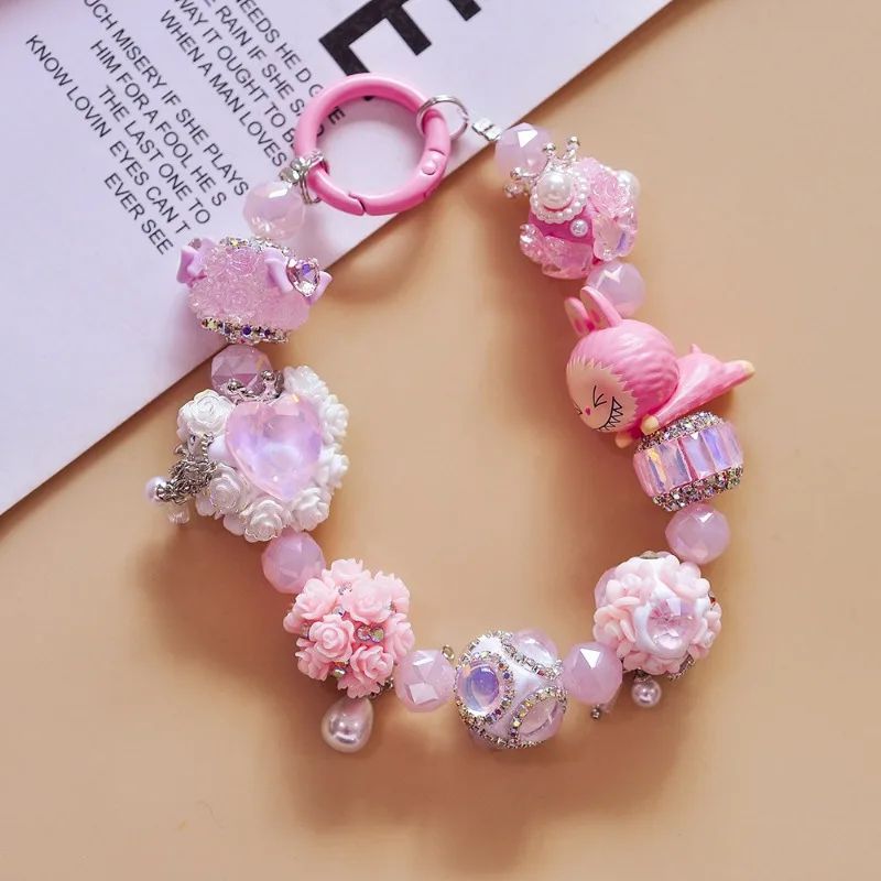 Bubble Phone Charm Original Heavy Industry High-end Mobile Phone Chain Luxury Crystal Accessories Hand-beaded Cute Phone Lanyard