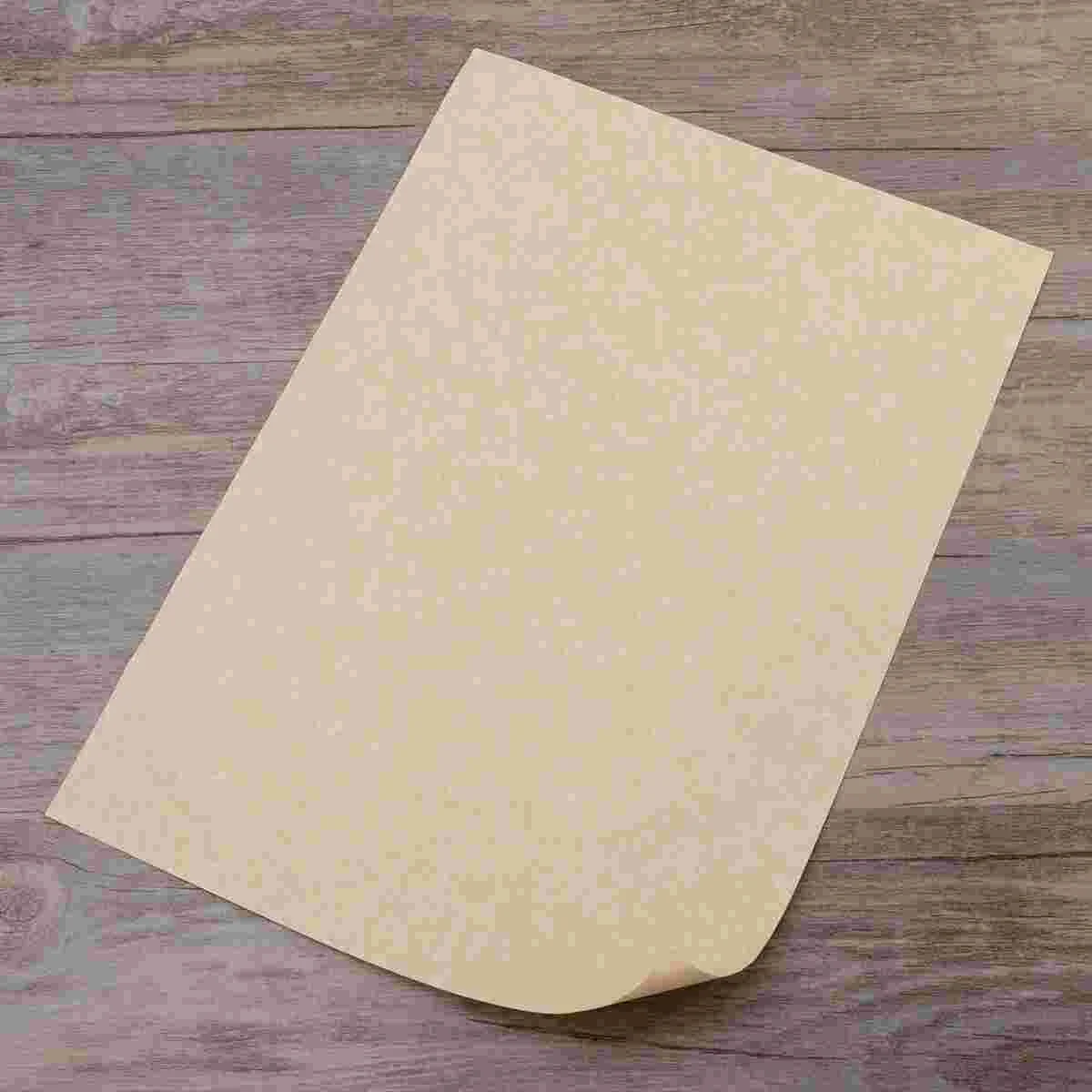 50Pcs A4 Paper Sheets Parchment Retro Paper for Certificate and Diploma 90g (Light Brown) light color paper