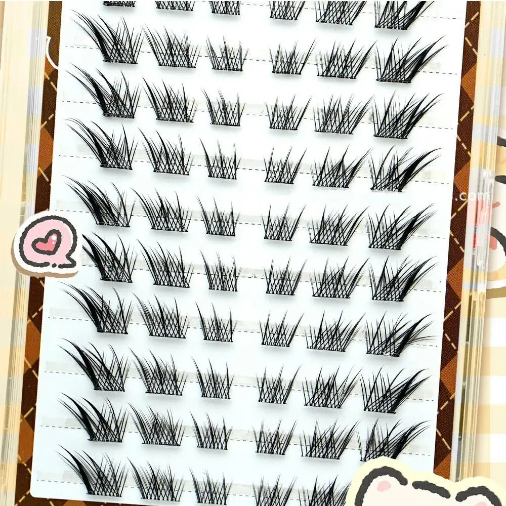Fluffy Fake Cluster Eyelashes Long Lasting DIY Self-adhesive Lash Clusters Makeup Tools Resuable Glue Free False Eyelashes