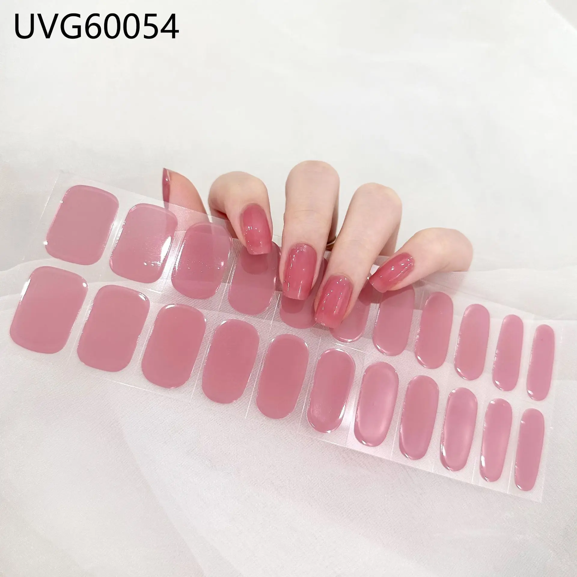 22 tiras de pegatinas de uñas de Gel semicuradas para lámpara UV, envolturas de Gel para uñas de otoño, lámpara UV endurecida, necesita manicura, Feliz Navidad