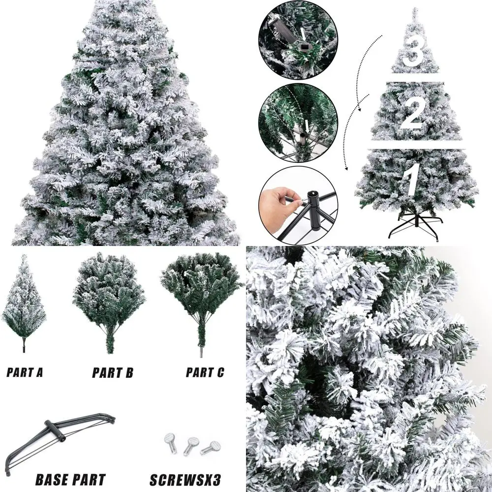 

7.5ft 1800-Tip Artificial Spruce Christmas Tree with Metal Stand for Indoor/Outdoor Holiday Decor