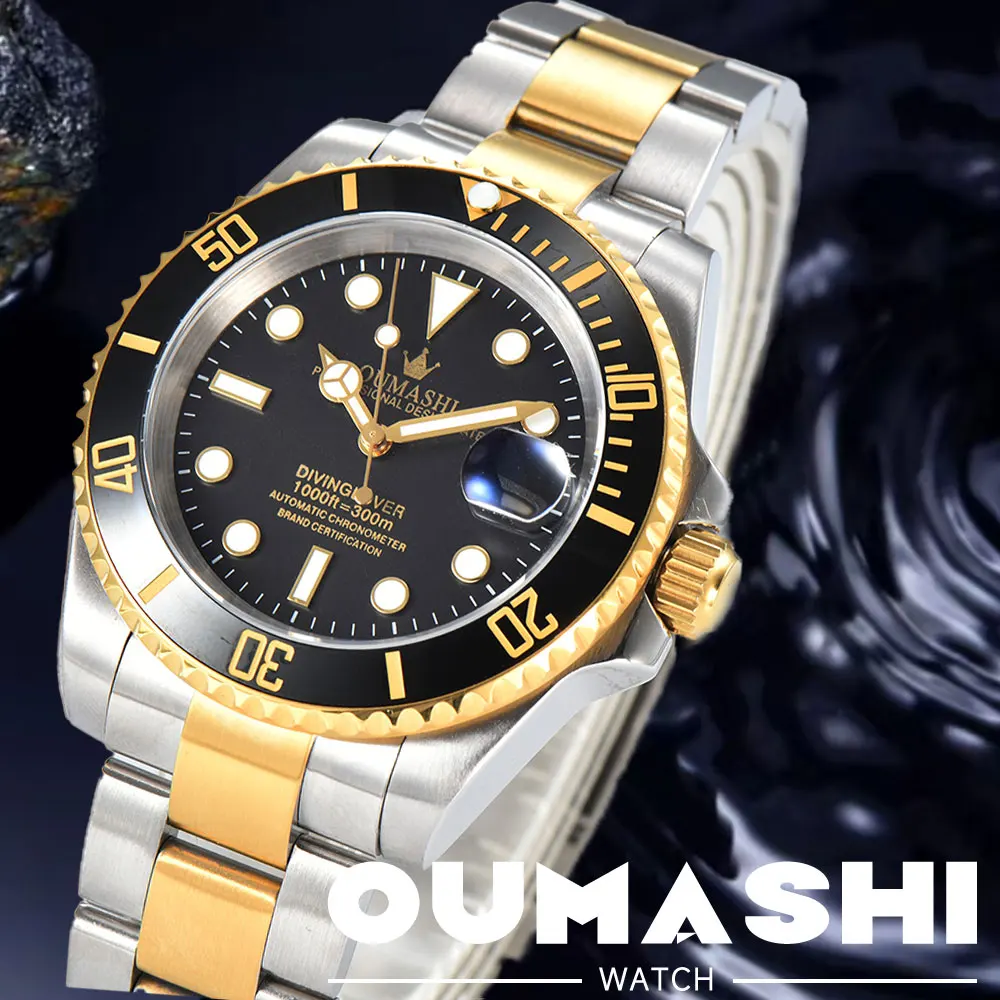 

40mm men's watch NH35A mechanical automatic movement stainless steel case sapphire glass diving watch