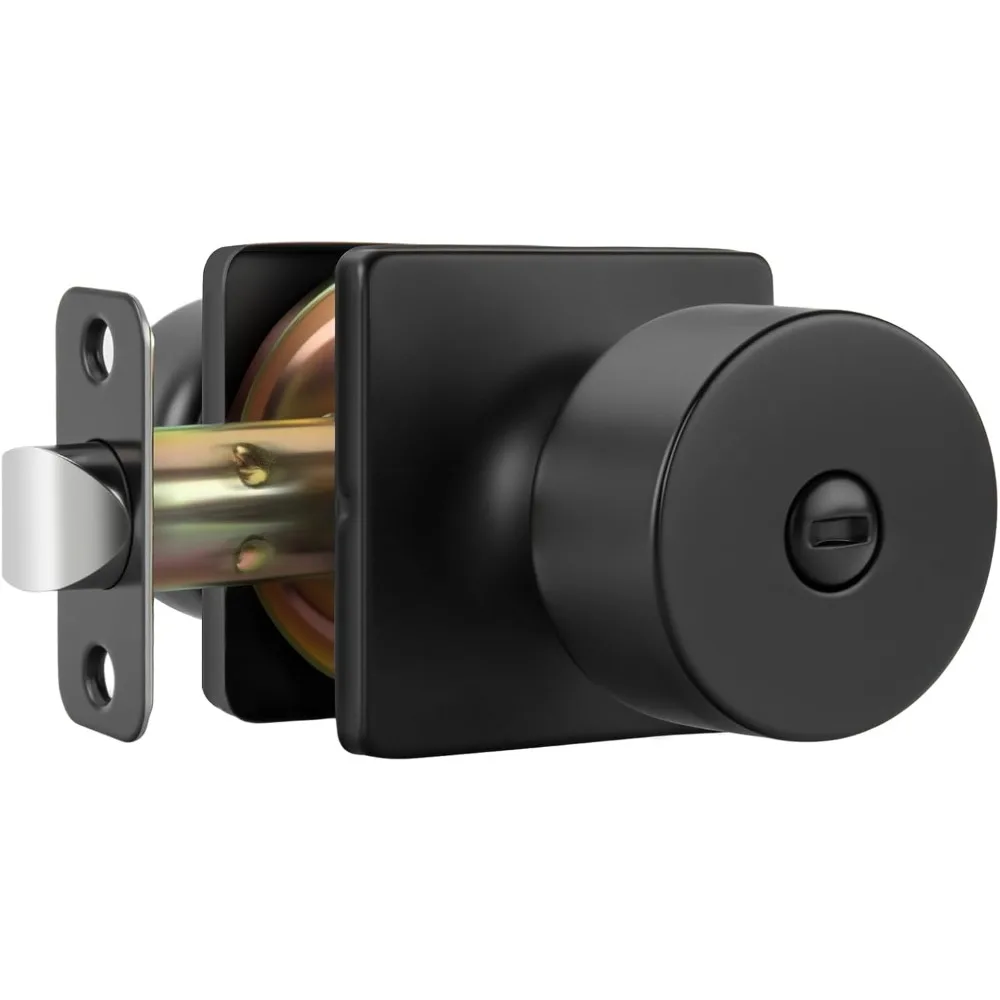 

Матовые черные дверные ручки для интерьера, дверная ручка конфиденциальности для дверной ручки спальни, черные внутренние дверные ручки, замок конфиденциальности, 1 упаковка