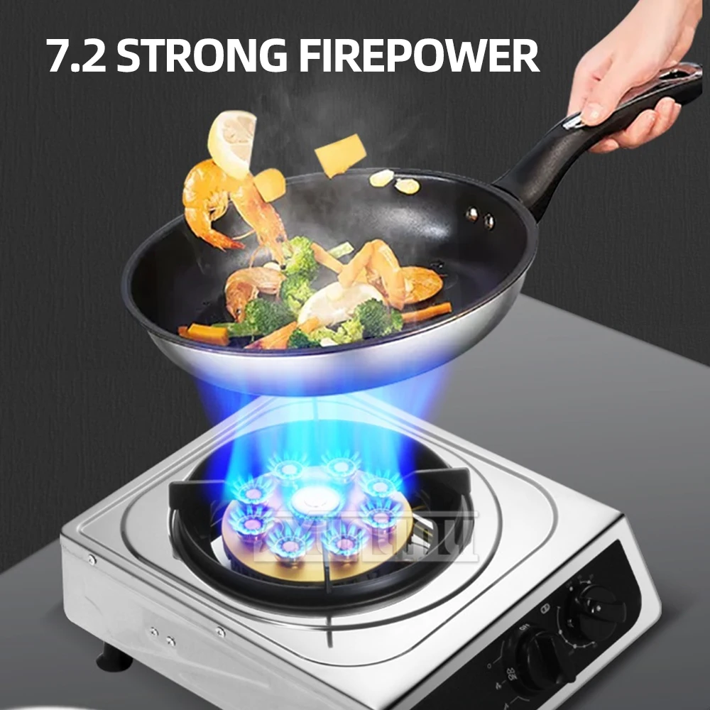 Kitchen Gas Stove Household Desktop Gas Hob Single Burner Energy Saving Cooktop Flameout Protection Réchaud Gaz