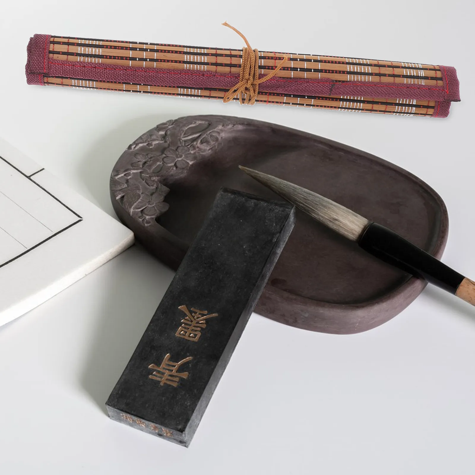 

Кисти для рисования, принадлежности для каллиграфии, бамбуковый чехол-скрутка для художественных принадлежностей, сумка художника для рисования