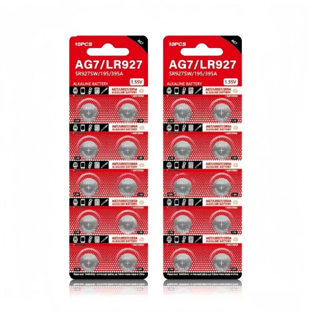 2-50PCS AG7 LR927 SR927W LR57 399 1.55V Alkaline Button Coin Cell Battery for Watches Toys Remotes Calculators