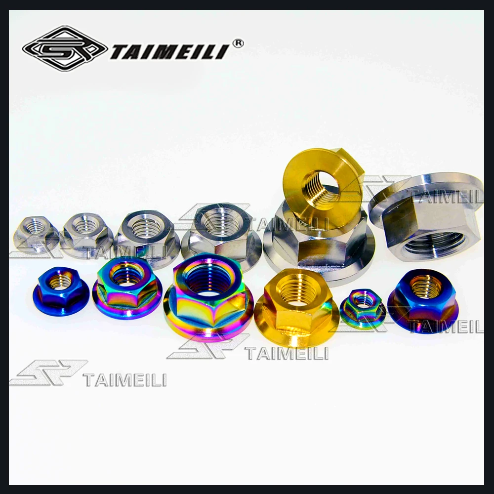 Titanium M5 M6 M8 M10 M12 M14 M16 Flange Nut Srew Bolts for Motorcycle