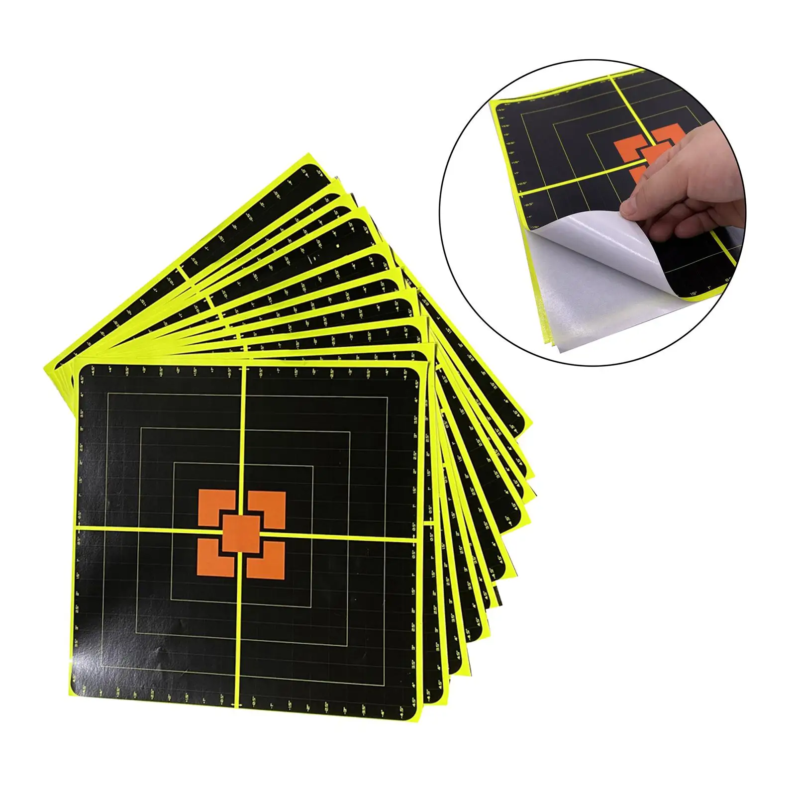 

10PCS Hunting Training Target Paper Fluorescence Sticker Target Paper Sticker Fluorescence Target