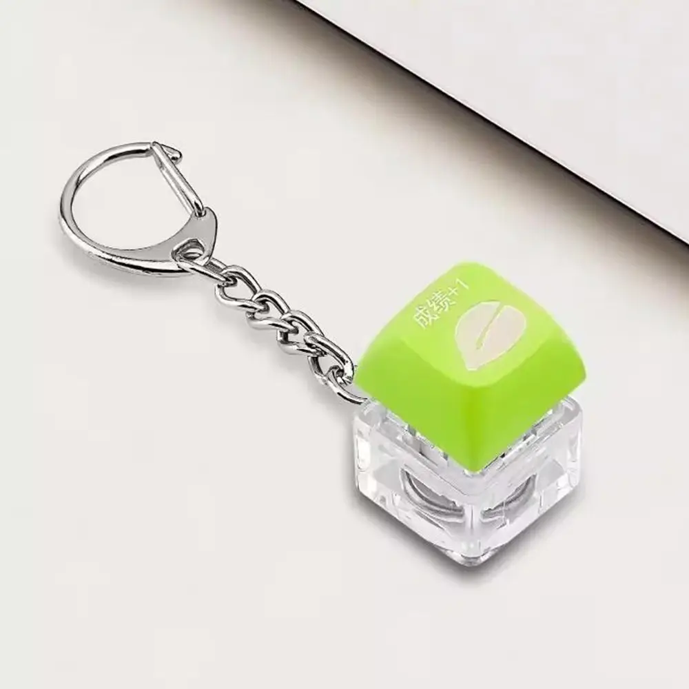 Relaxante diy teclado fidget chaveiro teclas botão com luz clicker brinquedo keycap alívio do estresse dedo teclado bonés