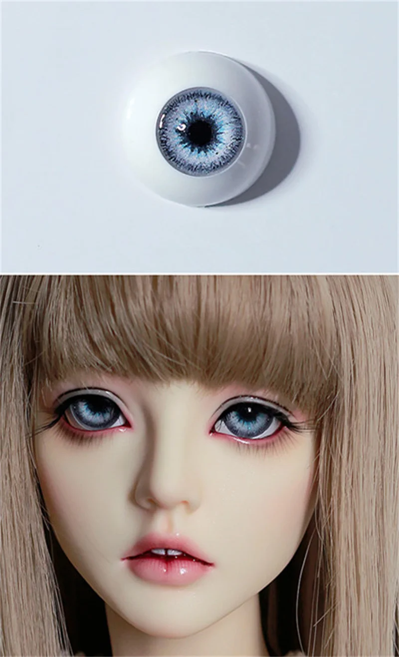 BJD doll imitation eyeballs are suitable for pressing eyeballs 10mm12mm14mm16mm18mm various colors aoki Grey lake blue etc