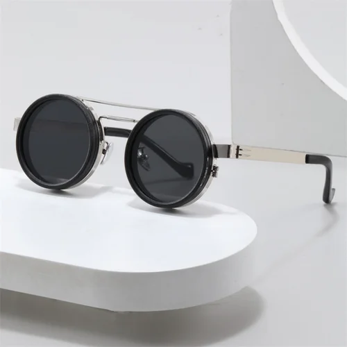 Imagen 2 del producto KLASSNUM gafas de sol ajustables para hombre, gafas con filtro Nd, gafas de sol con atenuación de velocidad ND9, gafas de sol polarizadas redondas para pescar y conducir 2025