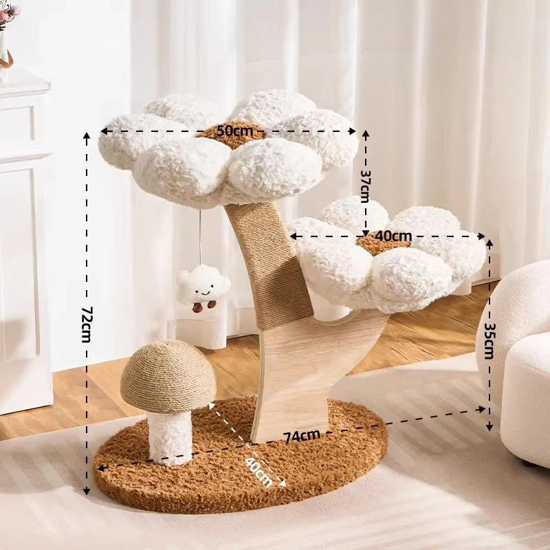

Scrapers Towers Cat Tower Sandbox Accessories Climbing Cat Tower Wooden Scratcher Stairs Rope Rascador De Gatos Pet Supplies