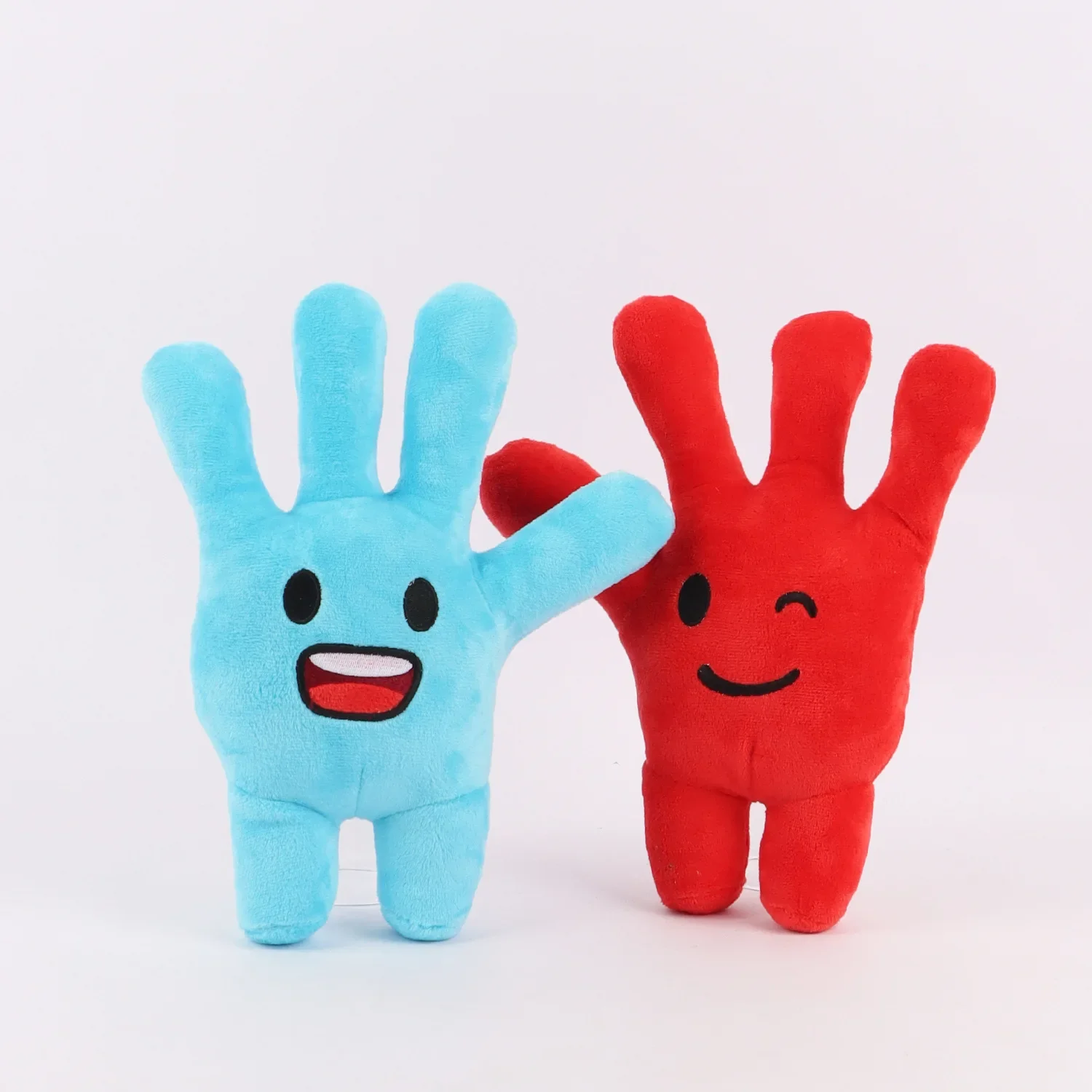 Muñeca de peluche de dibujos animados para niños, muñeco de peluche suave, decoración Kawaii delicada, 2 estilos, azul y rojo, 25cm