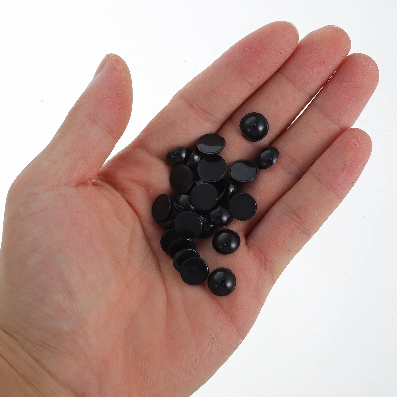 

400Pcs Realistic Round Black Craft Eyes Flat Base for Secure Attachment DIY Fabric Simulation Plastic Eyeballs Creative