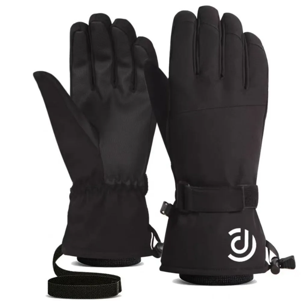 

Лыжные перчатки для мужчин и женщин, с сенсорным экраном, для велоспорта и активного отдыха, ветрозащитные, с толстым флисовым утеплителем, хлопковые перчатки