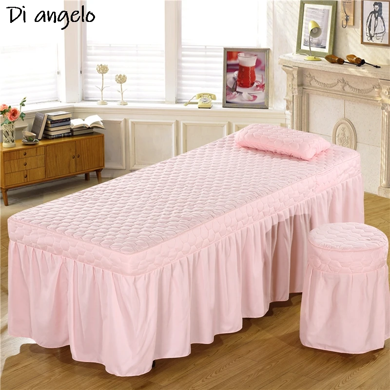 Brief Cotton Beauty Bed Skirt, Bedspread with Hole, Customized Size, Multiple Color # SW, 70x190cm, 1Pc