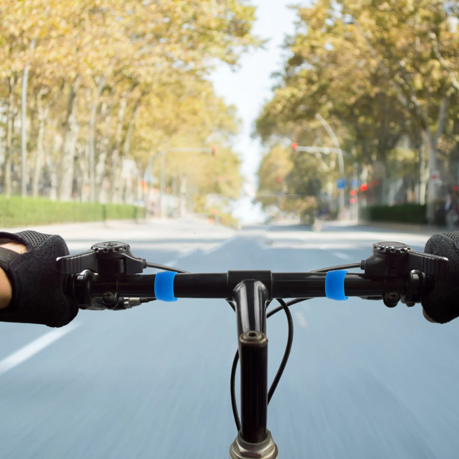 

2Pcs Non-Slip Silicone Bicycle Handlebar Retaining Rings Fixed Grip Loops for Road Mountain Bike Cable Management Cycling Gear