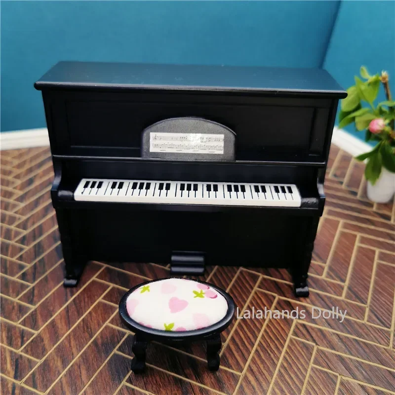 1:12 OB11 Dollhouse Mini Wooden Piano Model Furniture Scene for Dollhouse Furniture Decoration, Children's Birthday Gift