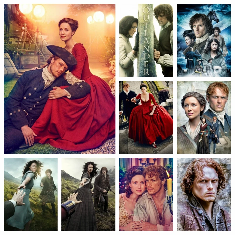 

Outlander Tv Show Diamond Painting AB Drills Art Jamie Fraser Fantasy Scotland Scenery Mosaic Cross Stitch Kits Home Decor