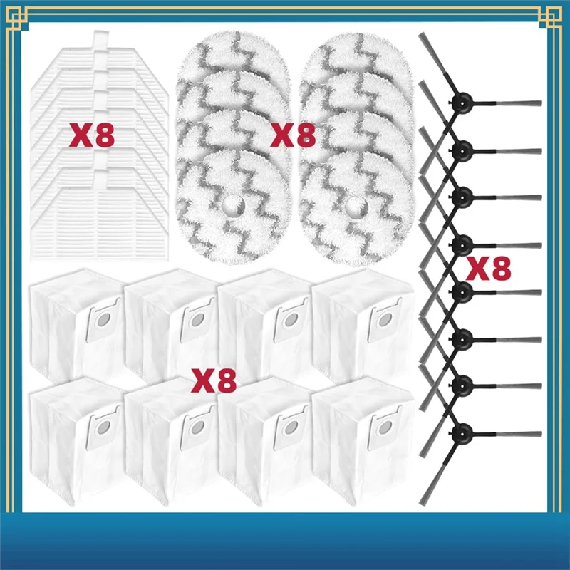 ABLE-For Roidmi EVA SDJ06RM جهاز آلي لتنظيف الأتربة استبدال إكسسوارات قطع غيار فرشاة جانبية تصفية ممسحة القماش كيس لجميع الغبار