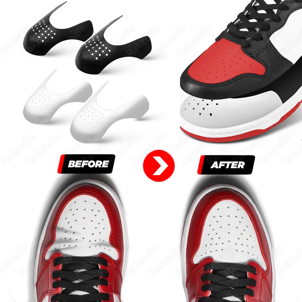 

4Pcs Anti Crease Protector for Sneakers Anti-Wrinkle Inserts Shoe Crease Guards Shoes Head Stretcher Basketball Shoes Protection
