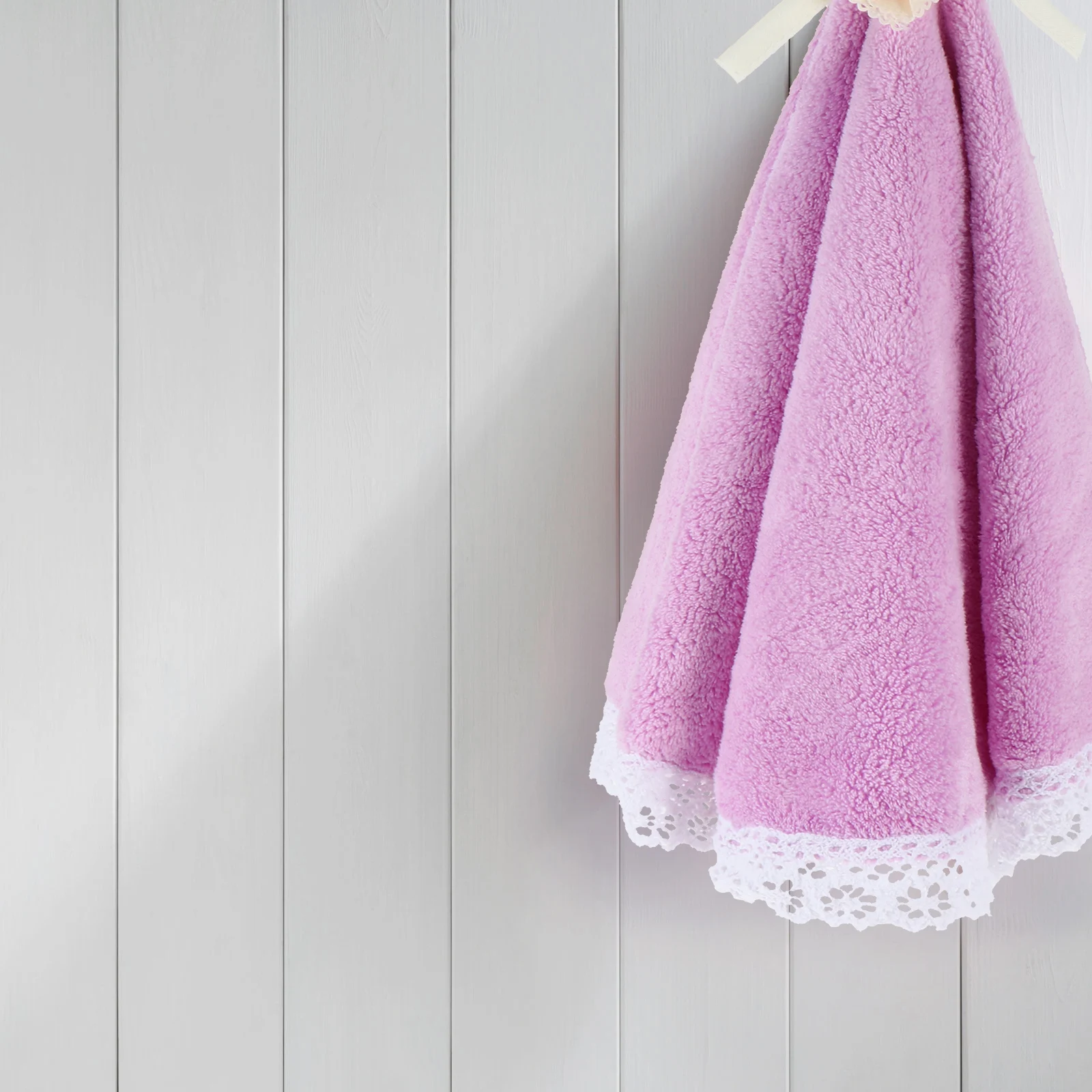 

1pc Round Hand Towel Coral Fleece Hanging Kitchen Quick Dry Water Absorbent Microfiber Flannel Towel For Bathroom Car Wiping