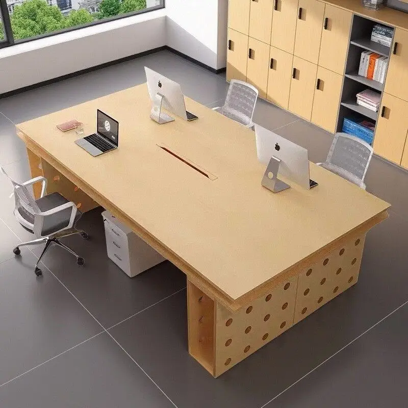 iz-Birch Customized Modern Simplicity Computer Conference Table Office Multi-function Multi-person Large Board Corporate Steady-