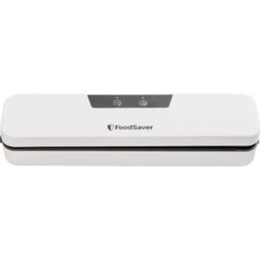 

Food Vacuum Sealer for kitchen use white plastic body sleek white finish airtight sealing with one-touch operation
