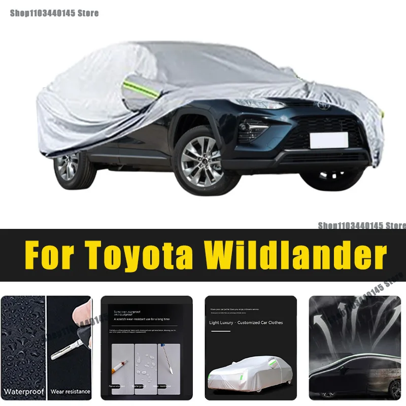 Full Car Covers Outdoor Sun UV Protection Dust Rain Snow Oxford cover Protective For Toyota Wildlander Accessories car umbrella