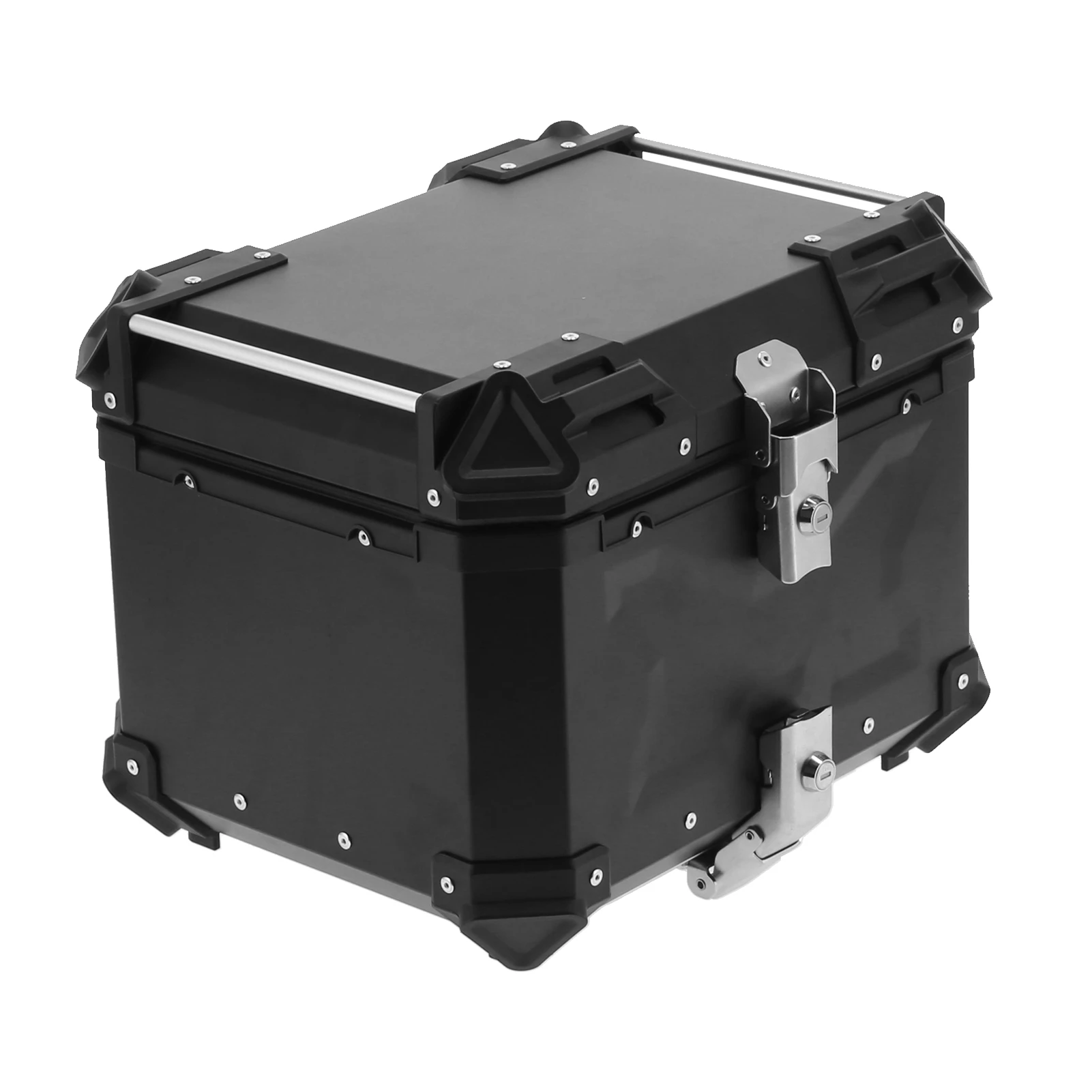 Universal Black 45L Motorcycle Adventure Aluminum Top Case Tail Box Luggage