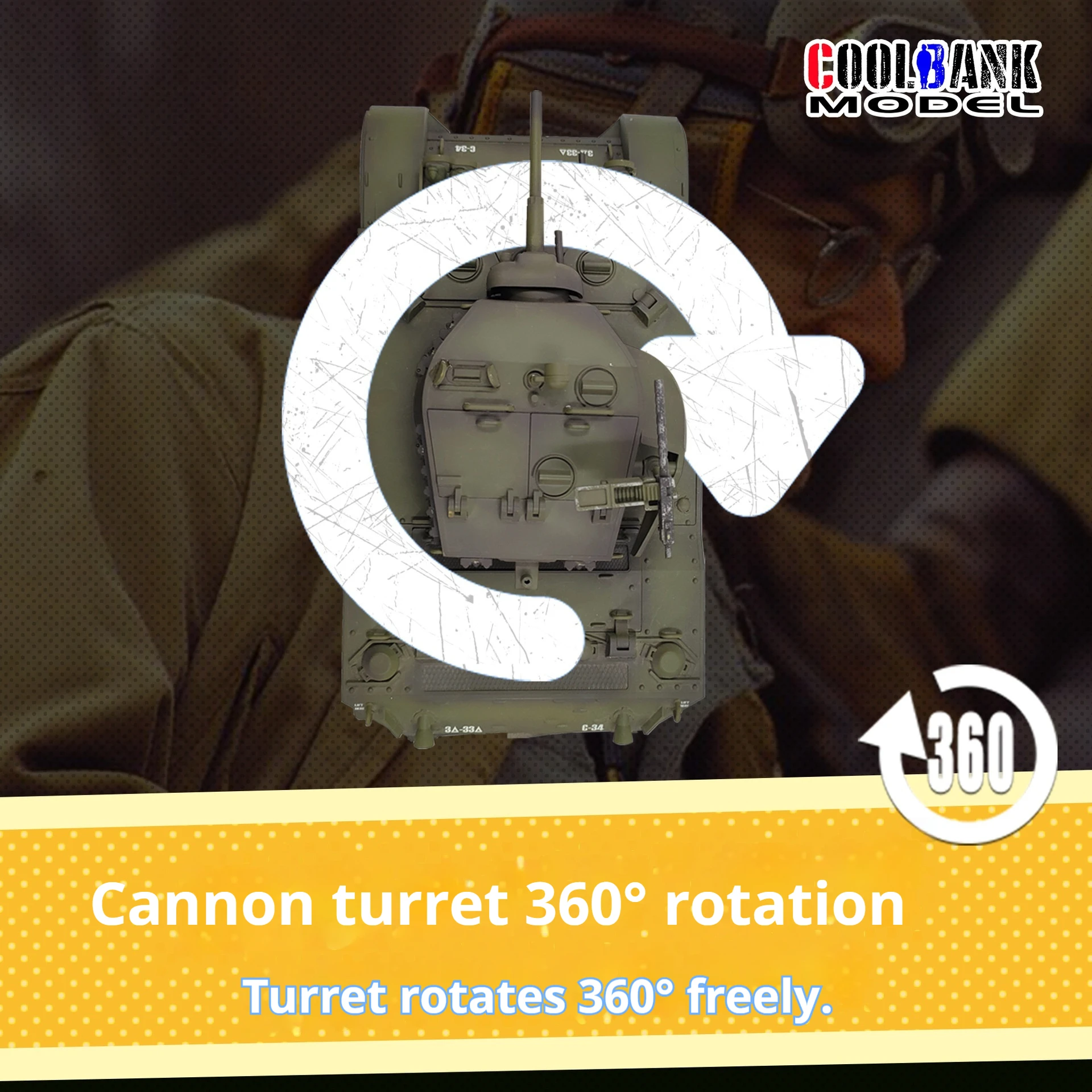 Kubinker M5A1 simulación a escala completa tanque eléctrico controlado a distancia juguete de modelo de vehículo marino multifuncional