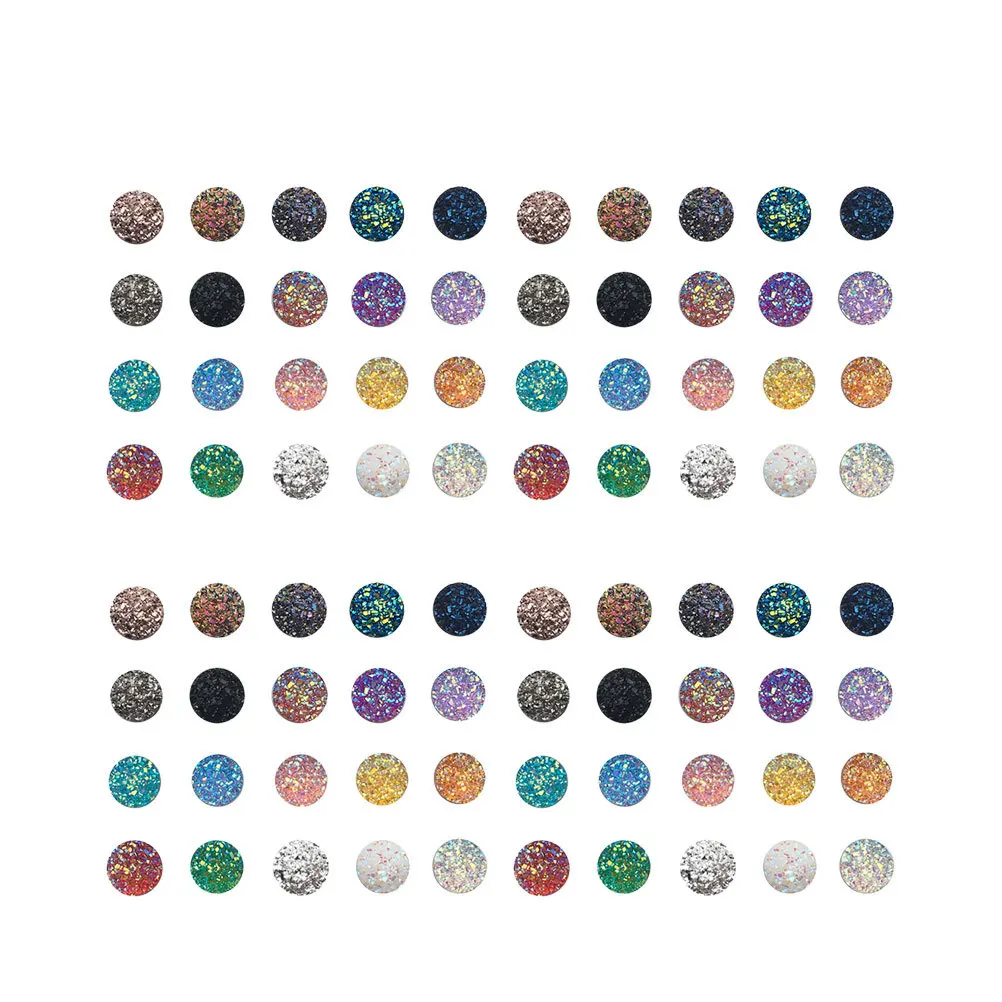100Pcs 12Mm Resin Rhinestone Set Transparent Round Flatback Sparkling DIY Embellishments for Necklace Bracelet Craft Projects