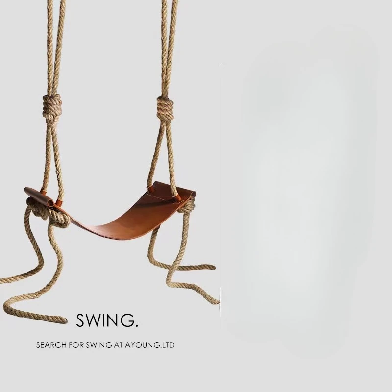 

Indoor swing cowhide surface, homestay decoration courtyard