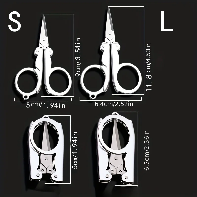 1Pcs Steel Folding Scissors Travel Scissors Sewing Scissors Portable Mini Scissors Paper Scissors Office Supplies