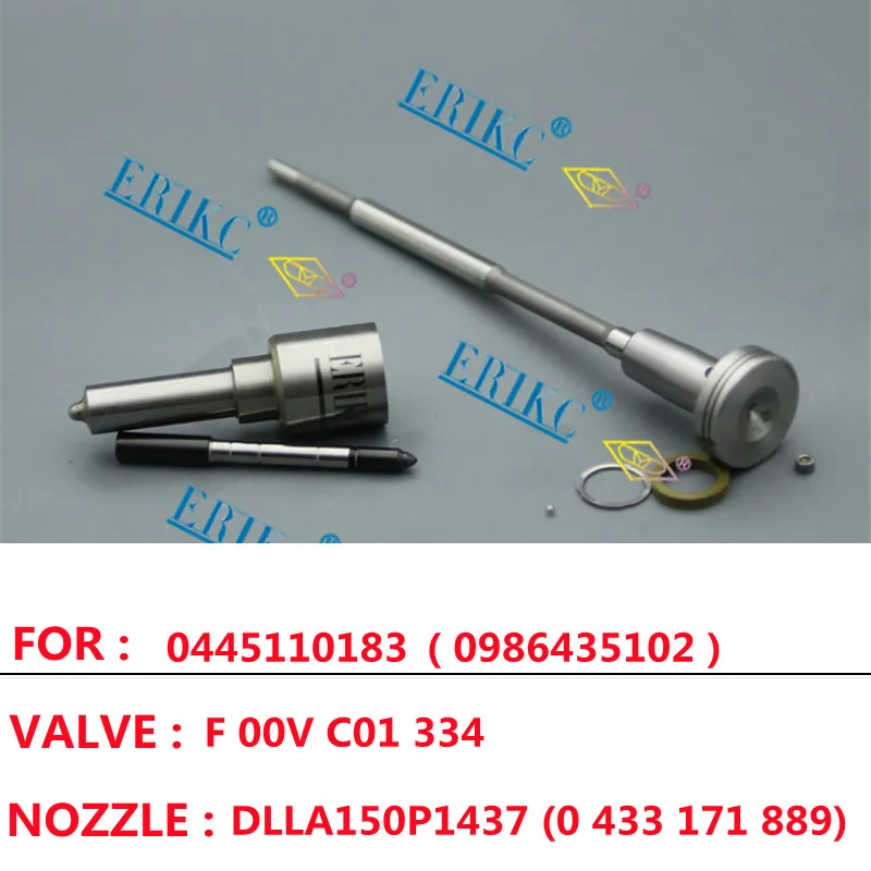 

ERIKC 0445110316 0445110183 Injector Overhaul Kit Nozzle DLLA150P1437 0433171889 Valve F00VC01334 For Bosch FIAT GROUP FOED OPEL