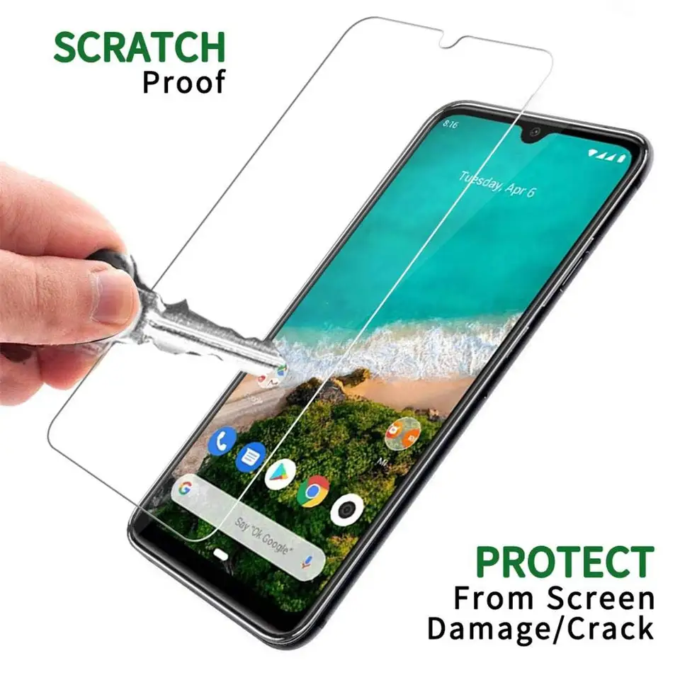 5 Piezas Vidrio Templado para Xiaomi Mi 9 8 SE 9T Pro Max 9 8 A3 A2 Lite 6 6X Mix 2 2S 3 Play Protector de Pantalla 4