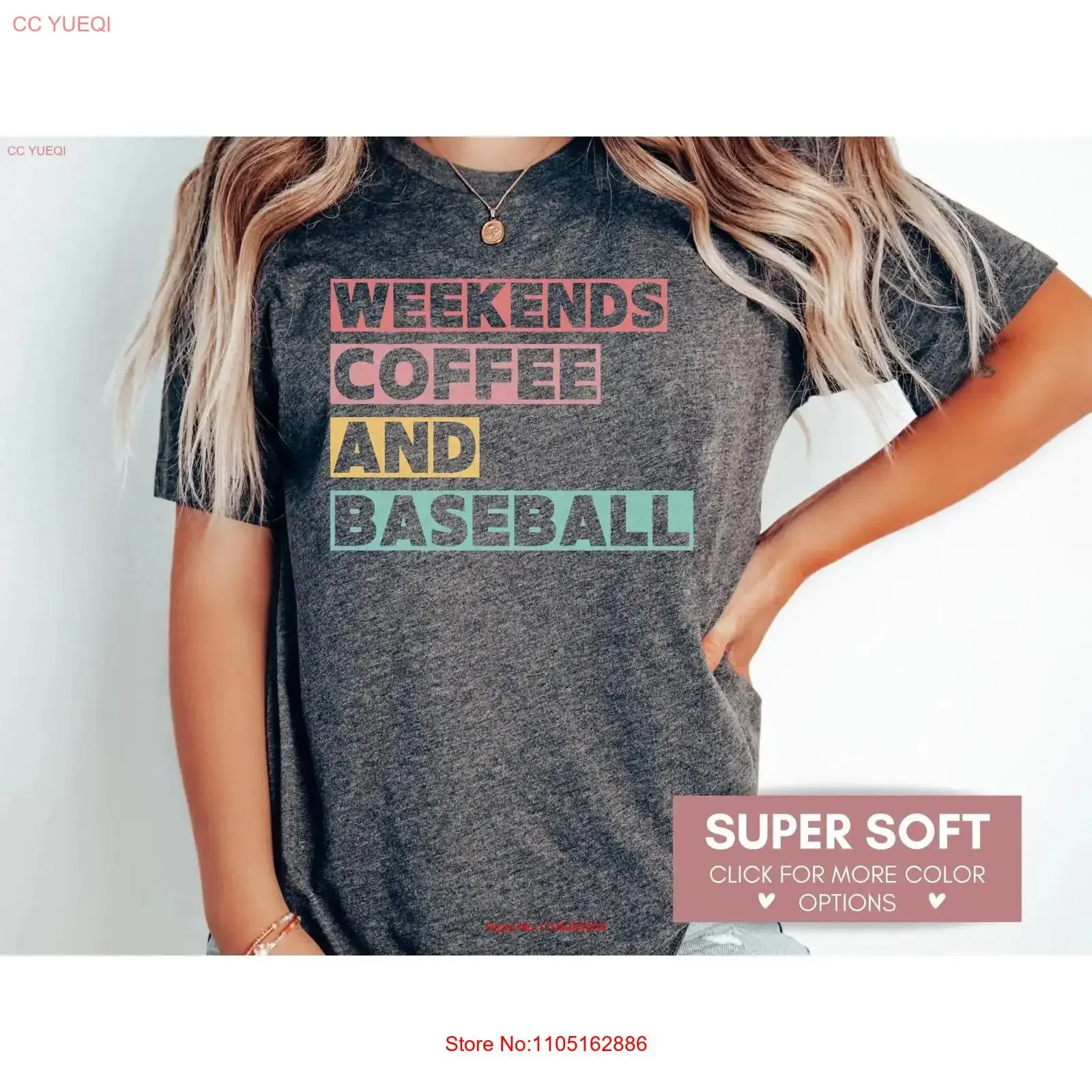 

Футболка Weekends Coffee and Baseball для спорта, мамы, Дня матери, милая спортивная футболка для папы, винтажная стираная удобная уличная одежда, стильная