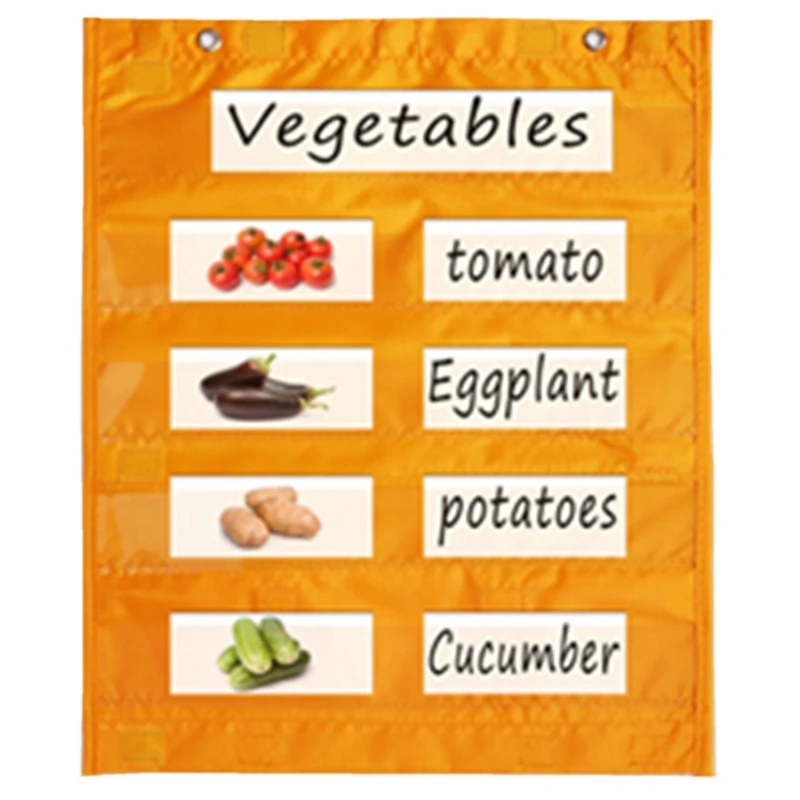 Magnetic Classroom Pocket Chart for Whiteboard, Pocket Chart for Daily Schedule, Activity, Class Demonstrations