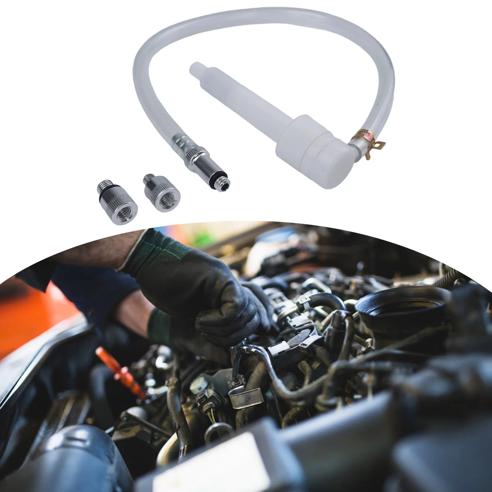 Lower Unit Gear Oil Pump for Outboard Motors Suitable for Standard Quart and 32 Ounce Bottles Features 3 Adapters