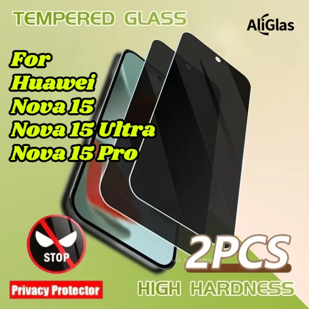 

2Pcs Privacy Screen Protectors for Huawei Nova 15 Series 9H Hardness Film For Huawei Nova 15 Pro 15 Ultra Anti Spy Tempered Film