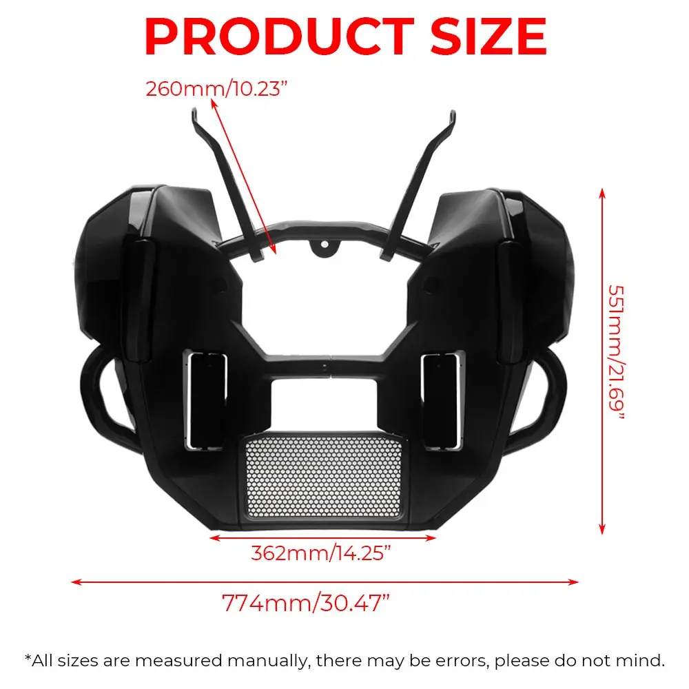 Motorcycle Engine Guard Fairing Lowers Cover w Supports Kits For Harley Touring Road Street Glide 24-26 CVO FLHXSE FLTRXSE Black