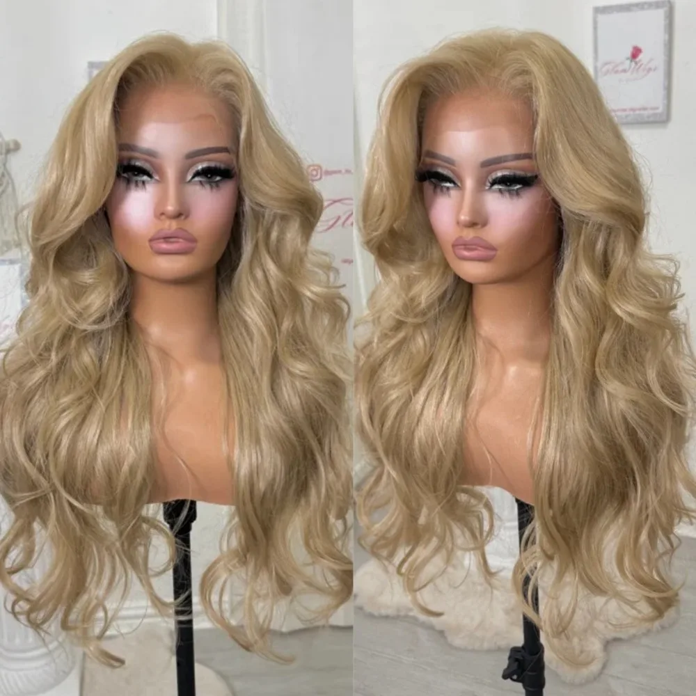 

Парик из натуральных волос с волнистой текстурой, 200% плотности, медово-русый, с HD-кружевной основой 13x4, парик-боди-волл из человеческих волос