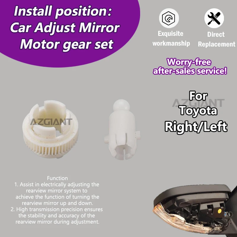 For Toyota RAV4/Previa/Prado 150 SERIES/Alphard/FJ Cruiser/LandCruiser 200 SERIES  Car Electric adjust Mirror inner gearwheel