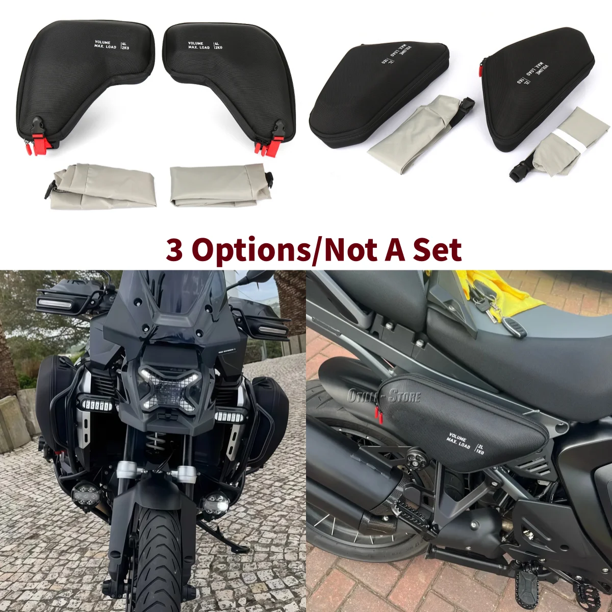 

Мотоциклетная сумка на бак 12 л, сумка на бак, 4 л, боковые сумки радиатора, 2 л, седельные сумки с рамой для BMW R1300GS Adventure R 1300 GS ADV 2024