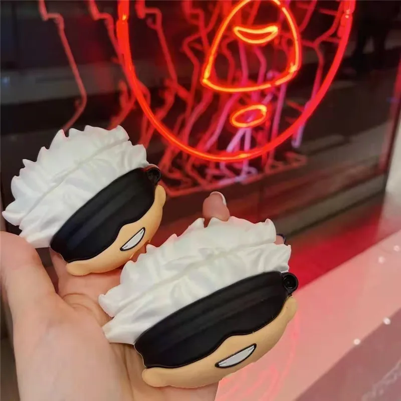 Custodia per la testa Anime Gojo Satoru per AirPods Pro2 Airpod Pro 1 2 auricolari Bluetooth scatola di ricarica custodia protettiva per auricolari