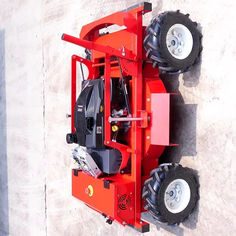 中国製カスタマイズリモートコントロールロボット芝刈り機新型ワイヤレス電動スタートリモートコントロール芝刈り機芝生トリミングロボ