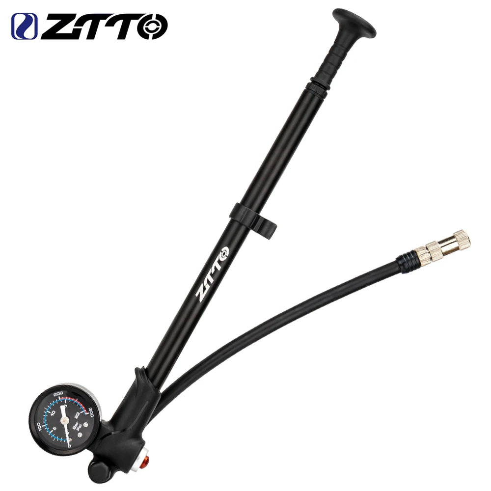 ZTTO 300PSI Bicycle Air Pump High Pressure MTB Bike Shock Pump With Schrader Presta Valve Gauge for Front Fork Rear Suspension