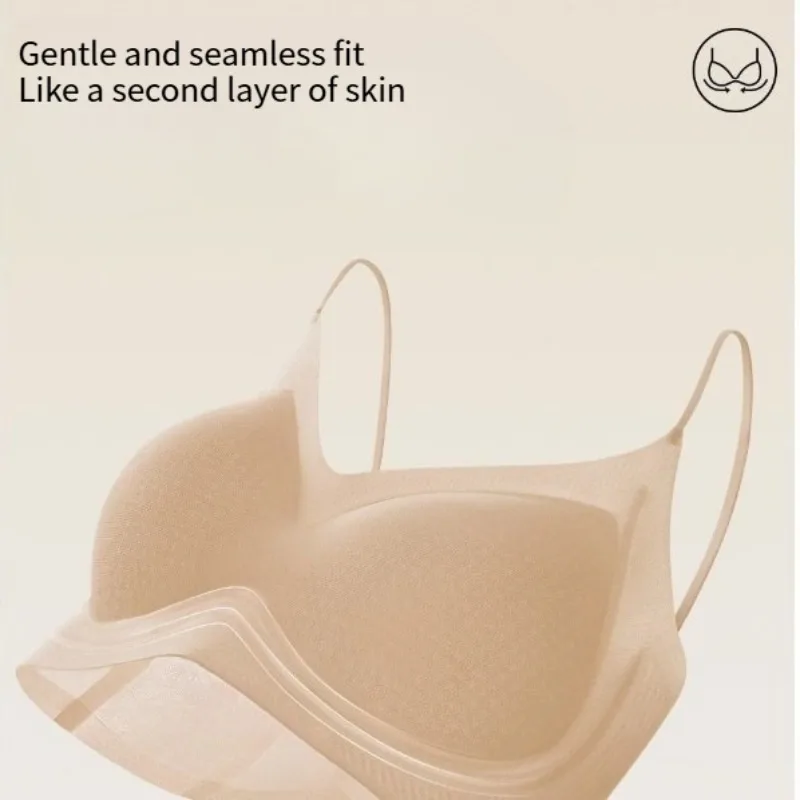 Verano ligero y fino sin rastro base líquida ropa interior gelatina pegamento suave soporte recoger cómodo Sling transpirable señora